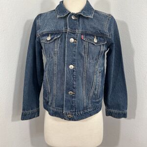 Levis Jean Jacket Youth Small 8 to 12 Years‎ Blue Denim Trucker